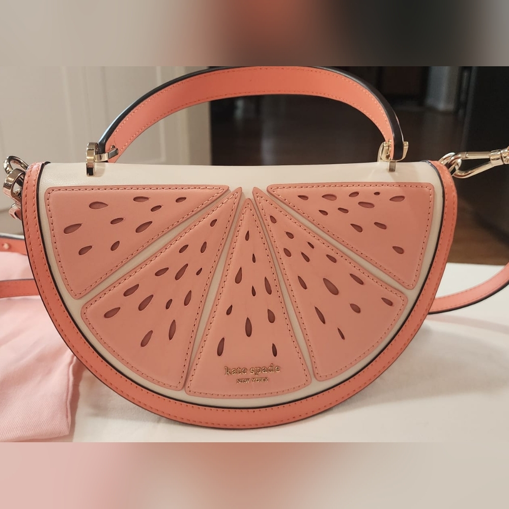 Kate Spade Pink and Cream Watermelon Crossbody Bag